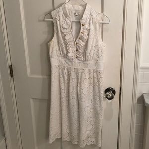 White Eyelet Shoshanna Dress